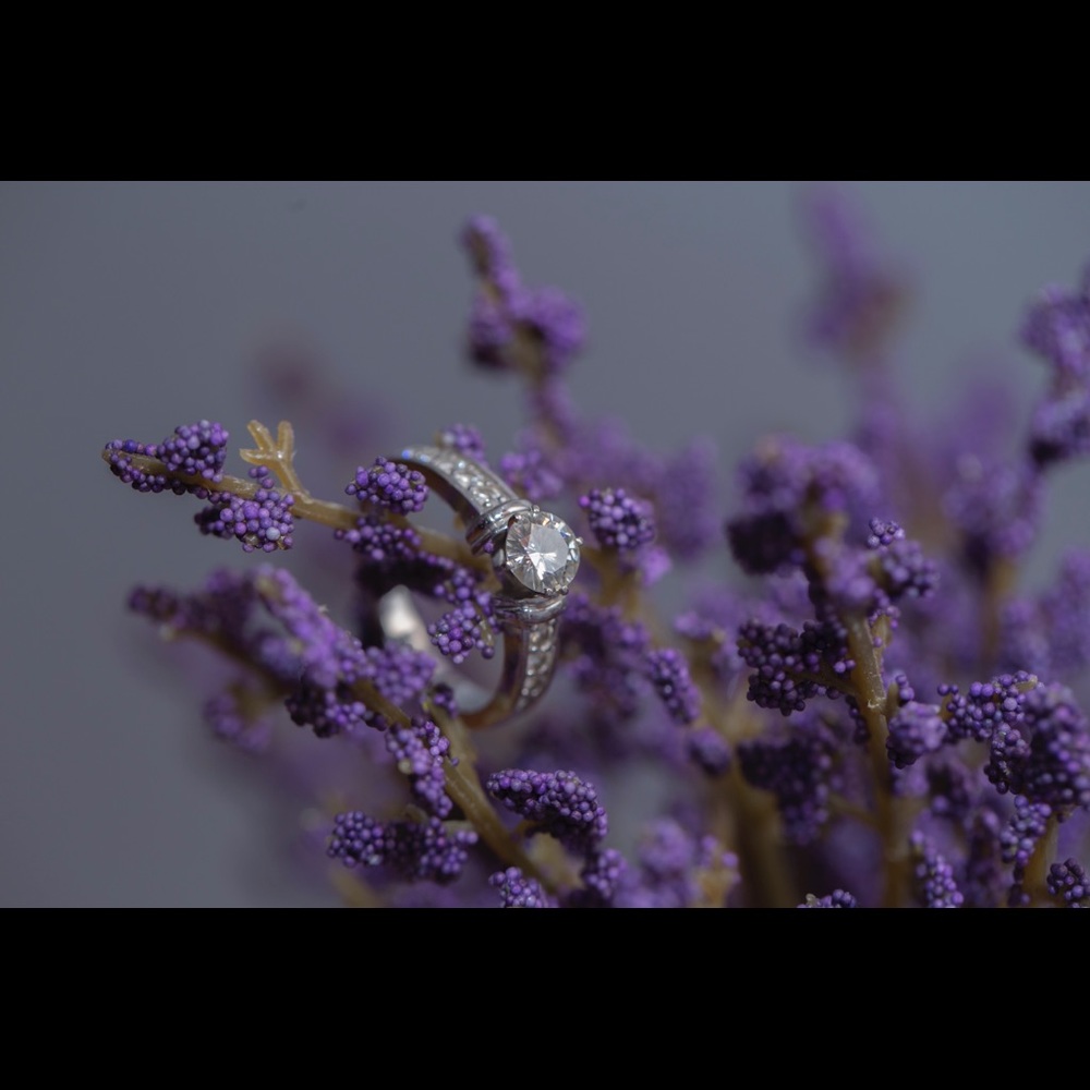 Moissanite engagement ring